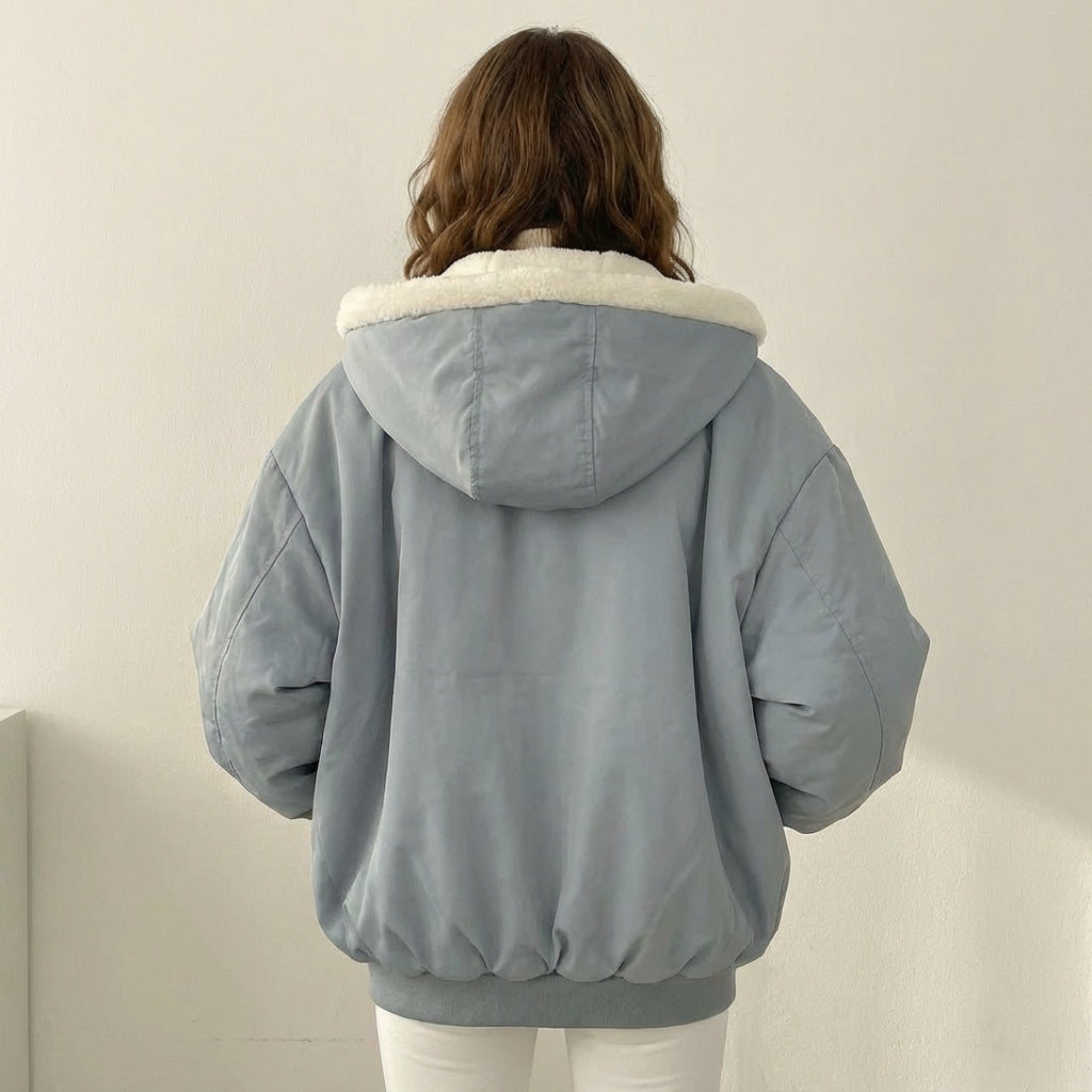 Luna | Reversible Teddy Bomber Jacket