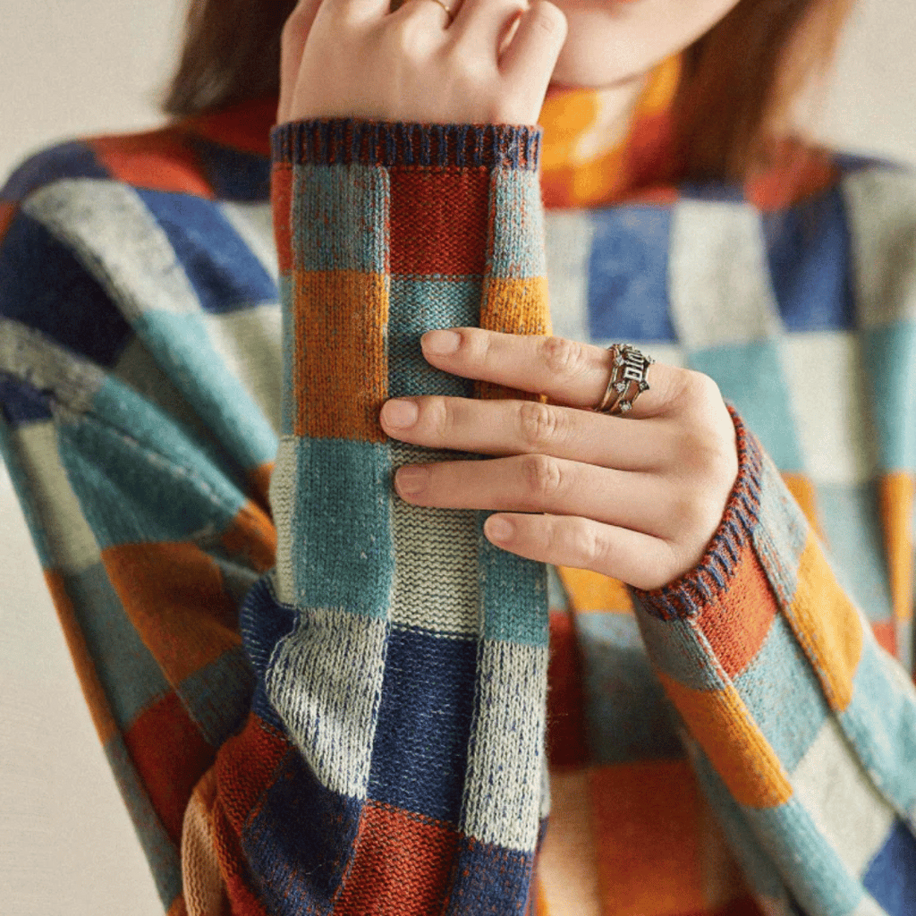 Ravelyn | Cashmere patchwork turtleneck Sweater