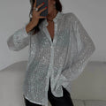 Luminara | Sheer Glitter Blouse