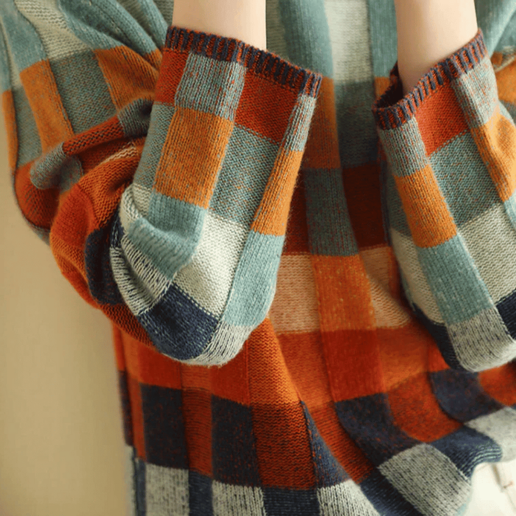 Ravelyn | Cashmere patchwork turtleneck Sweater