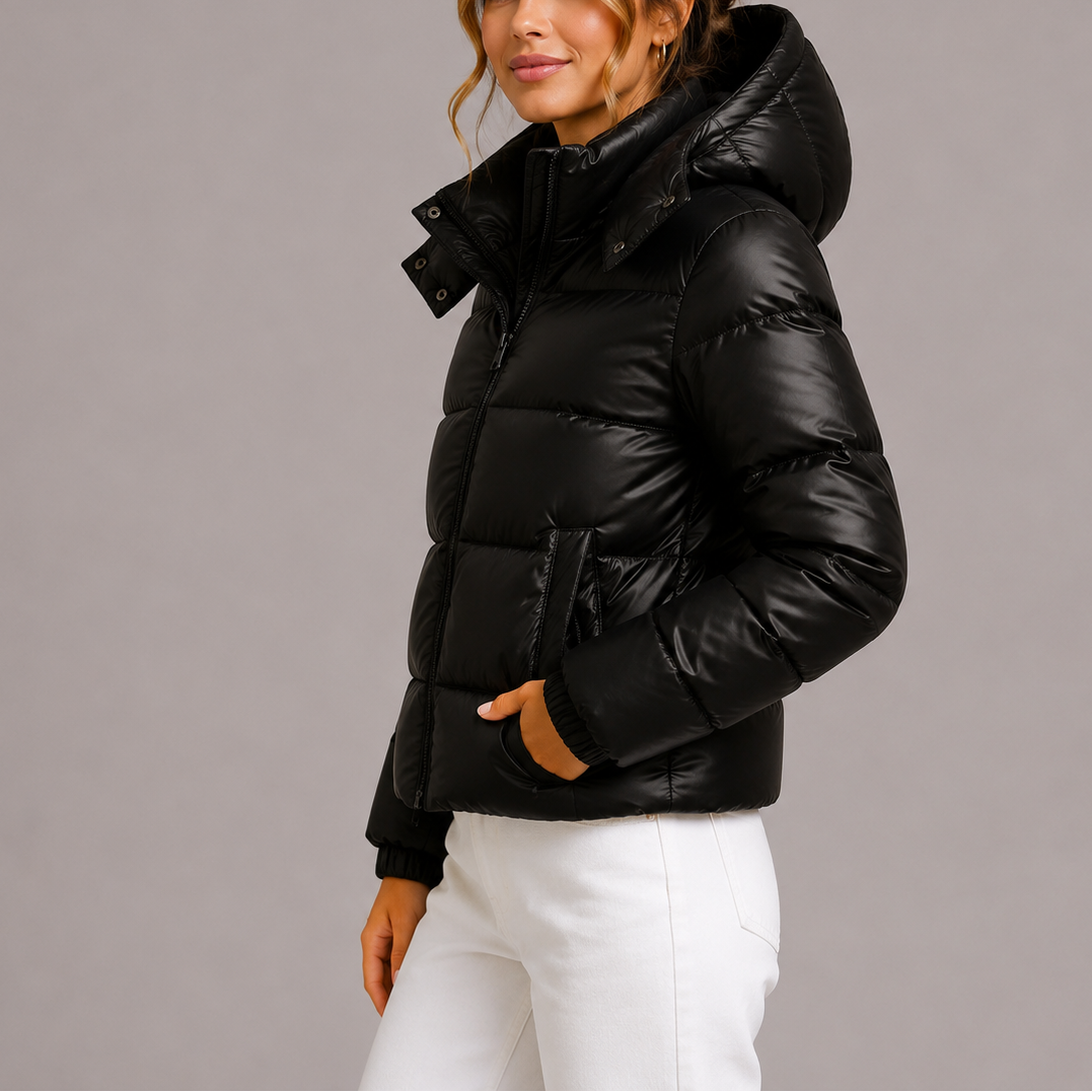 Women's Hooded Puffer Jacket | Lightweight Quilted Winter Coat | Warm Insulated Jacket