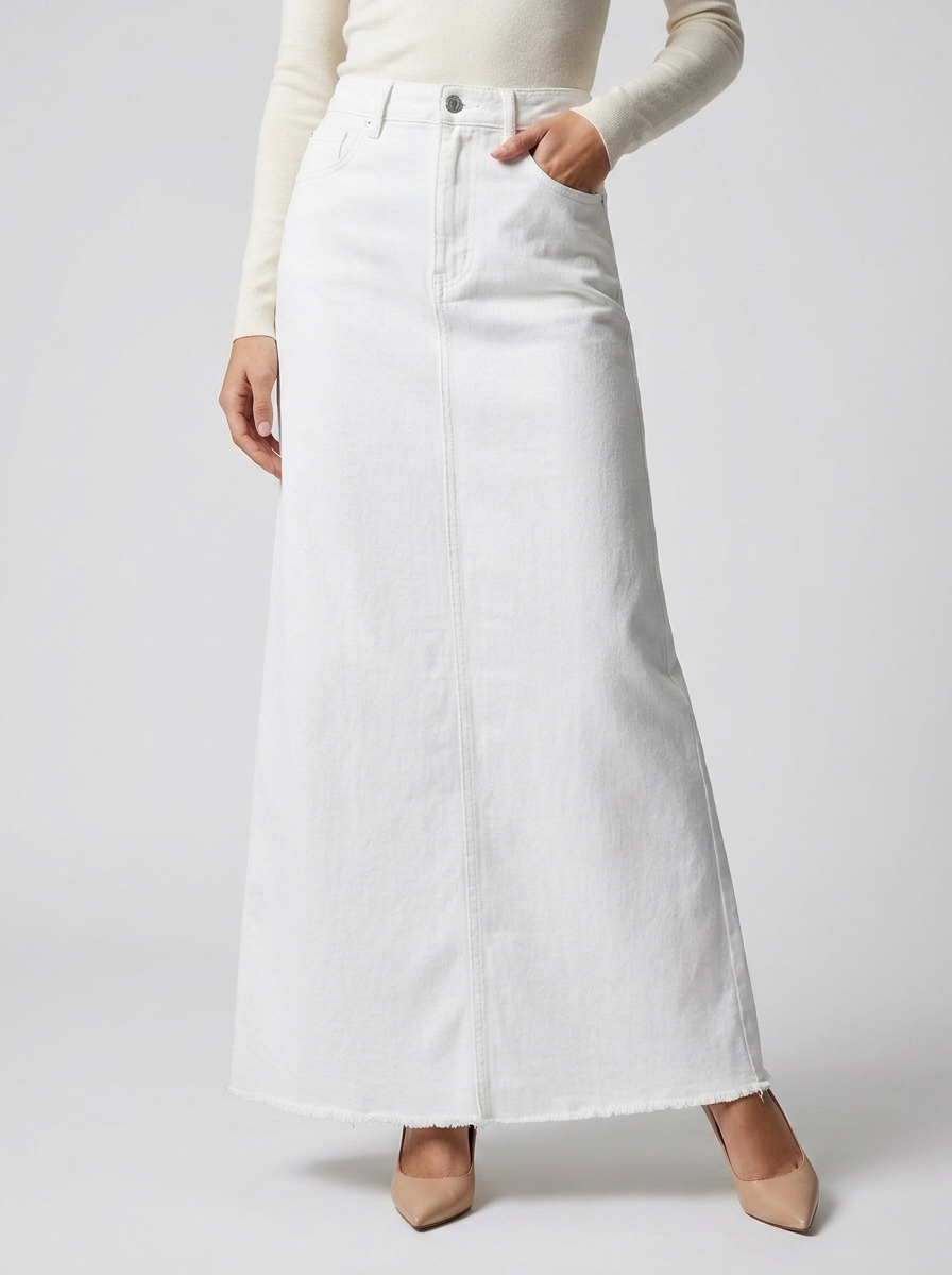 Alzbeta | Long Denim Maxi Skirt for Women
