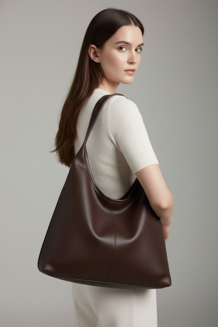Maria | Women’s Classic Tote Bag with Faux Outer and Large Inner Pocket