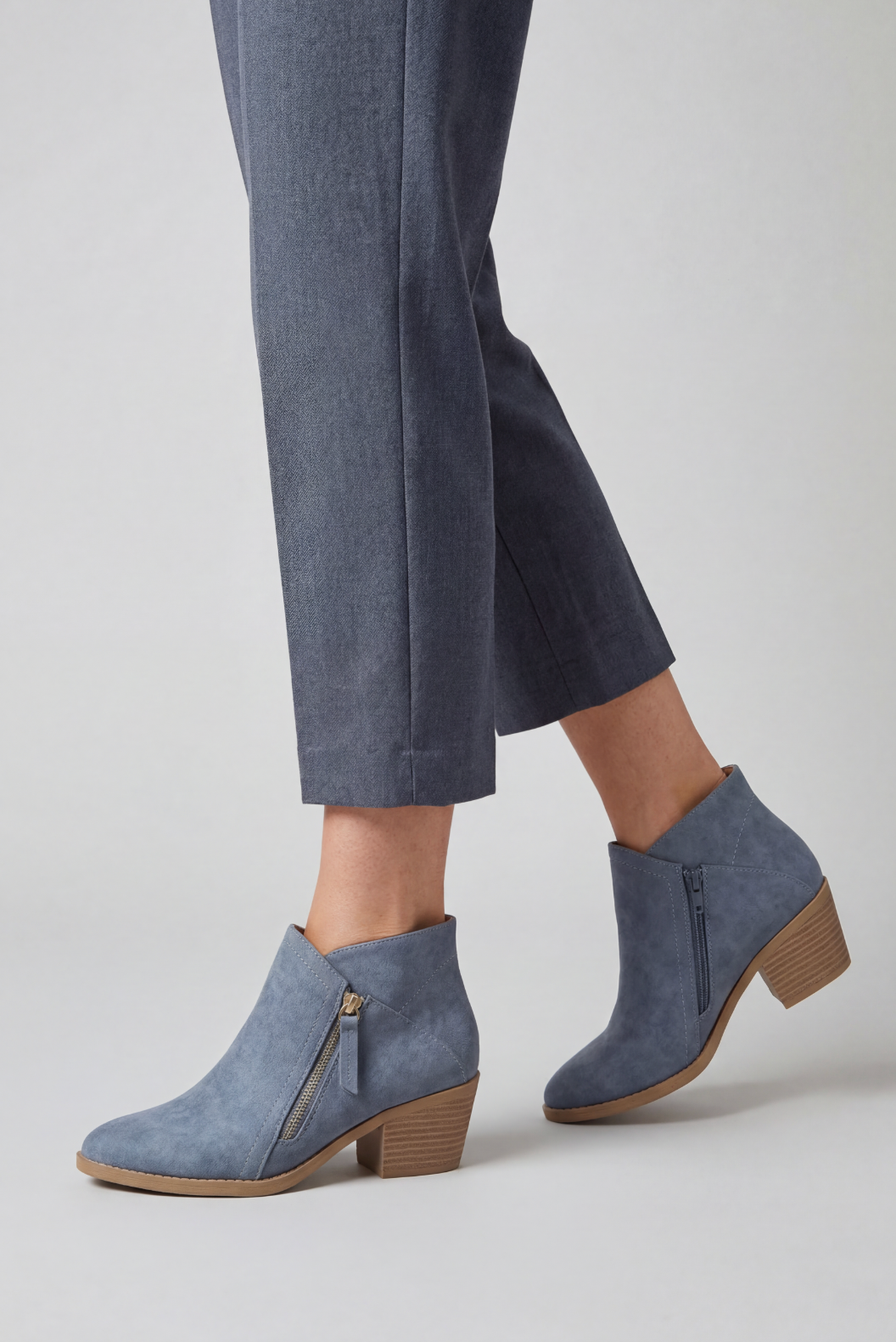 Women’s Ankle Boots | Block Heel with Side Zip