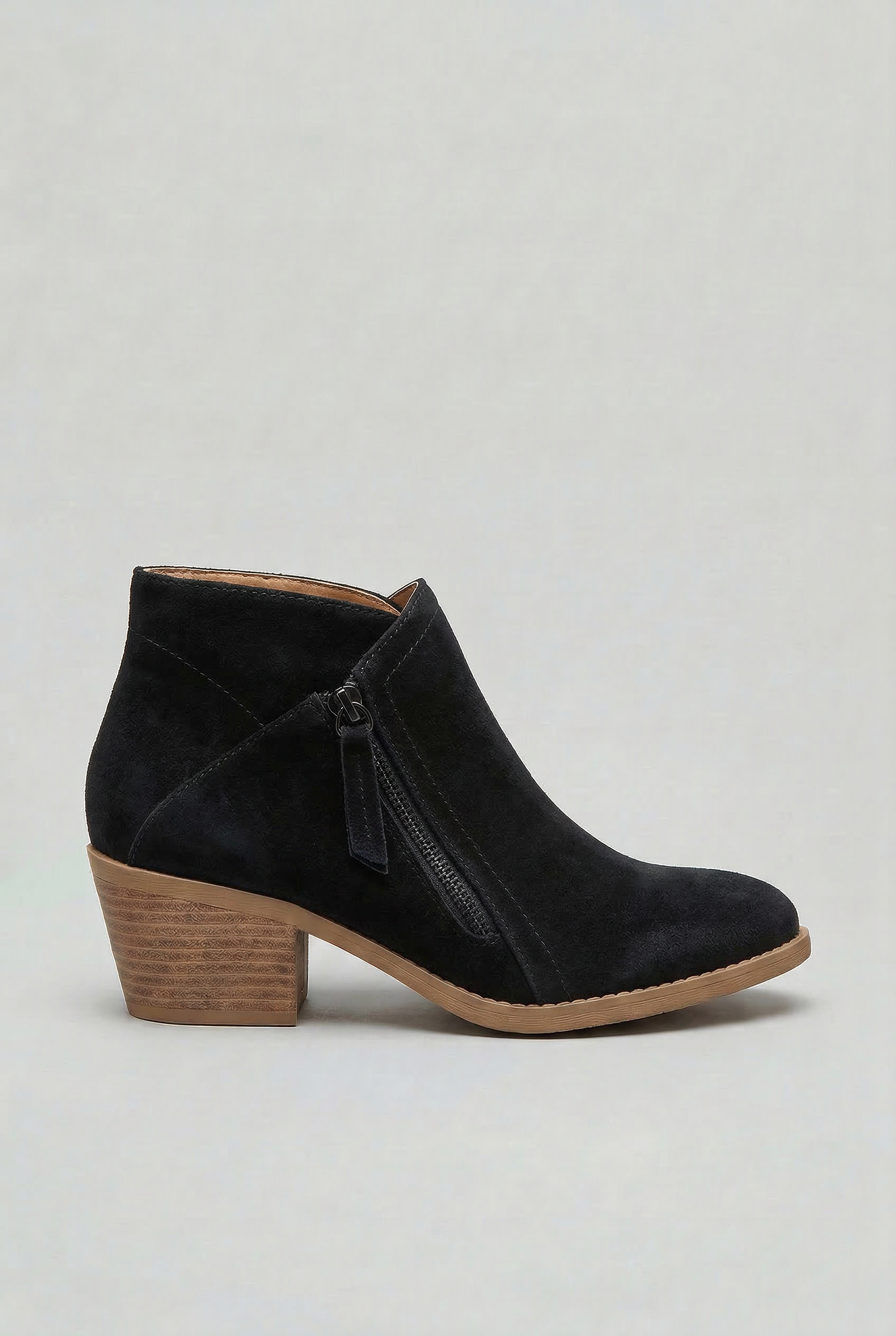 Women’s Ankle Boots | Block Heel with Side Zip