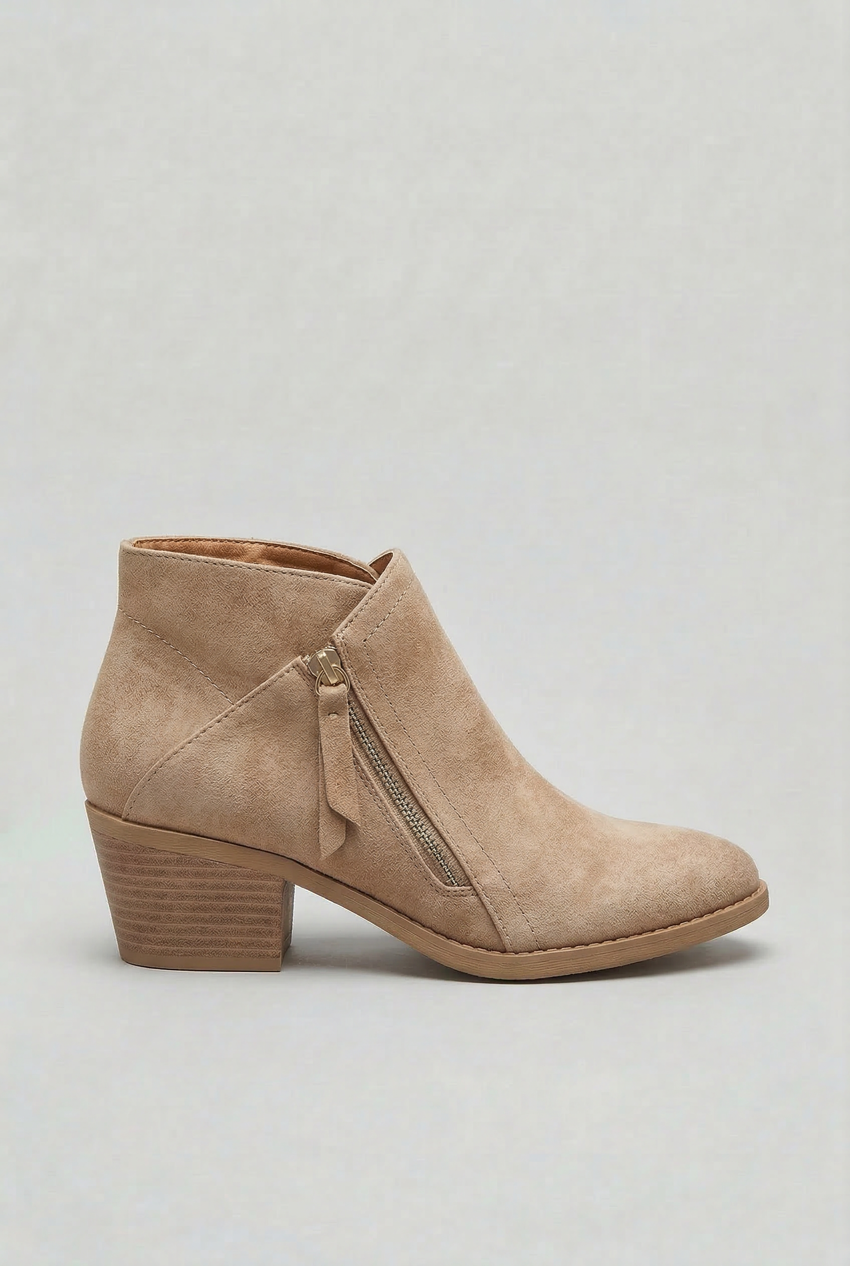 Women’s Ankle Boots | Block Heel with Side Zip