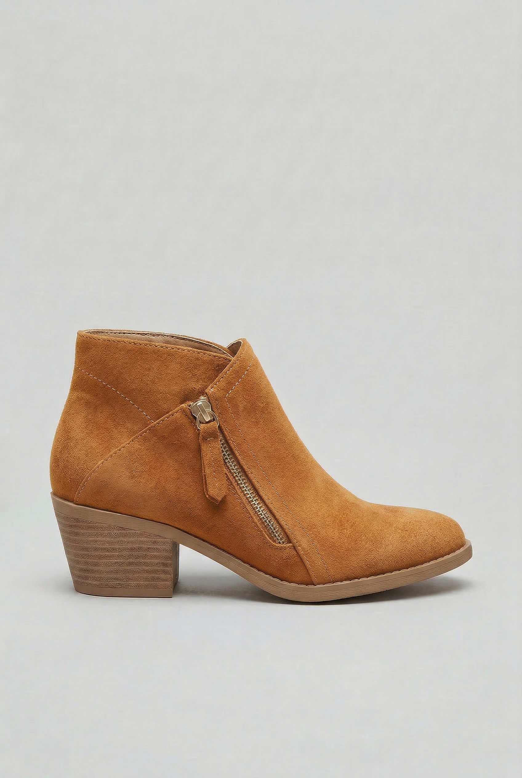 Women’s Ankle Boots | Block Heel with Side Zip