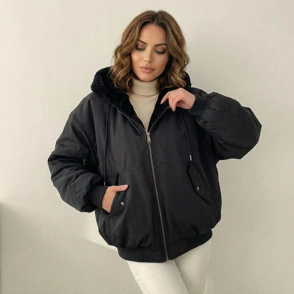 Luna | Reversible Teddy Bomber Jacket