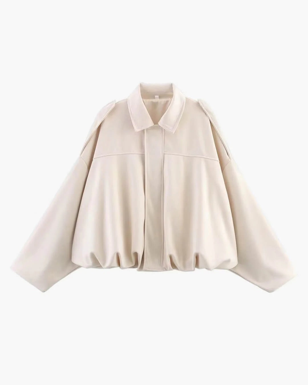 Faux Suede Collared Bomber Jacket for Women