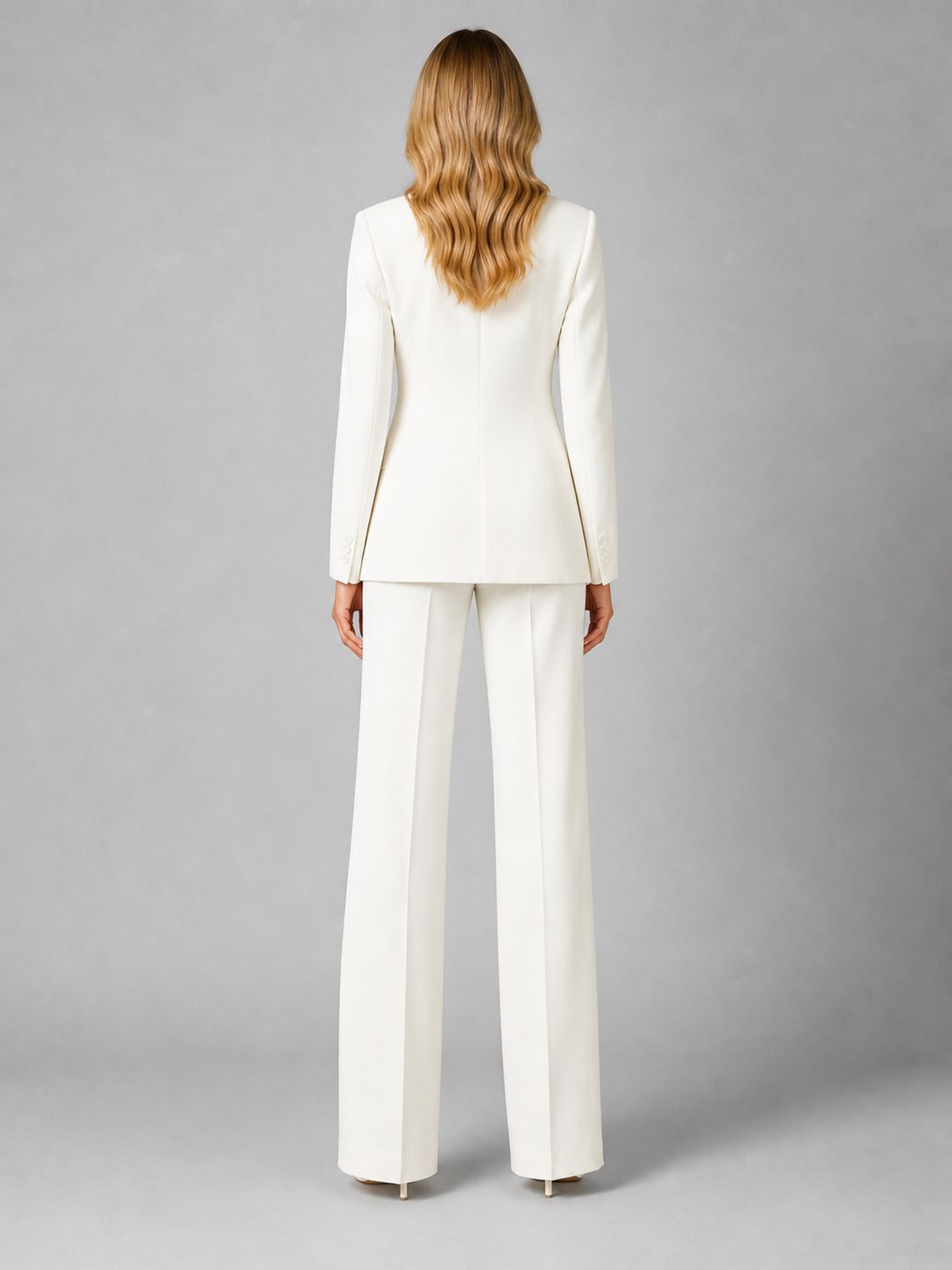 Tailored Blazer and Wide Leg Trousers Set for Women